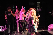 The Dollyrots join The Go-Go's on stage.